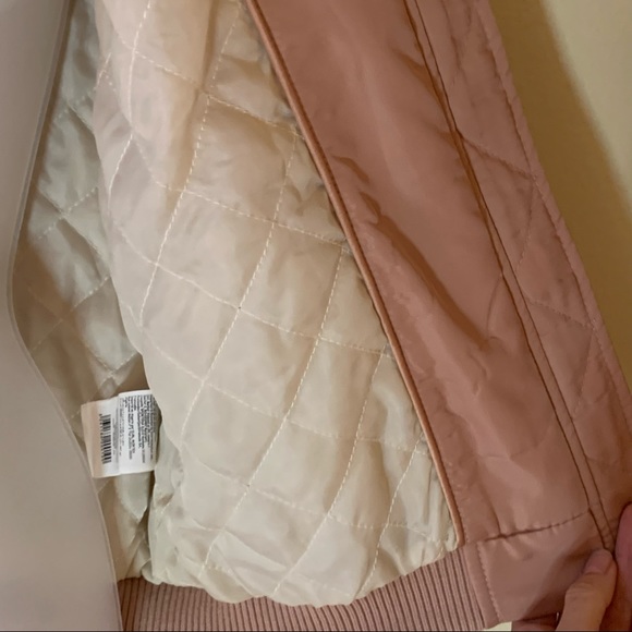 NWOT RARE - Pimkie - Rose Colored Satin Bomber Jacket - Sz. S - Picture 4 of 11